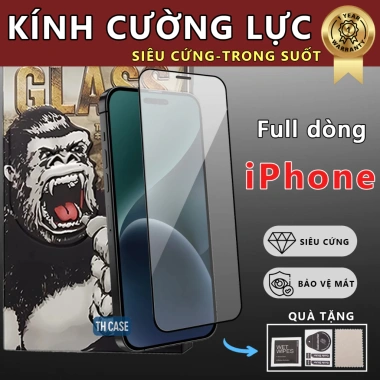 Kính cường lực iPhone 17 Pro Max - Siêu trong suốt, tương thích iPhone 16/15/14/13/12/11 Xs/Xr, giảm còn 26.000₫