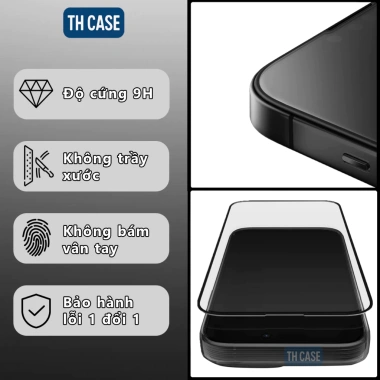 Kính cường lực iPhone 17 Pro Max - Siêu trong suốt, tương thích iPhone 16/15/14/13/12/11 Xs/Xr, giảm còn 26.000₫