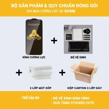 Kính cường lực iPhone 17 Pro Max/16/15/14/13/12/11/8/7/6 - Giá chỉ 28.800đ, bảo vệ 9 lớp, phù hợp mọi mẫu 3