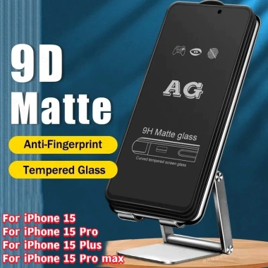 Kính cường lực iPhone 17/16/15 Pro Max - Chống vân tay, mồ hôi, AG full màn, màu nhám, giá 50.050 VND