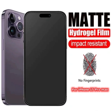 Kính cường lực iPhone 17/16/15 Pro Max - Chống vân tay, mồ hôi, AG full màn, màu nhám, giá 50.050 VND
