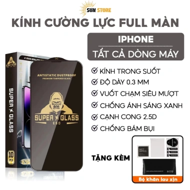 Kính Cường Lực iPhone 6-15 Pro/Max/Mini - Miếng Dán Bảo Vệ Màn Hình chỉ 27.900 VND