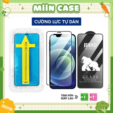 Kính Cường Lực iPhone Baikô Cao Cấp Full Màn - Tương Thích 6-17, Giá 25.000₫