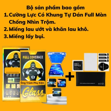 Kính cường lực iPhone BAIKÔ KK chống nhìn trộm, khung tự dán - Giá chỉ 21.250₫ 2