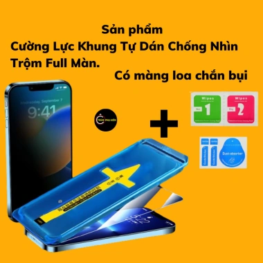 Kính cường lực iPhone BAIKÔ KK chống nhìn trộm, khung tự dán - Giá chỉ 21.250₫ 3