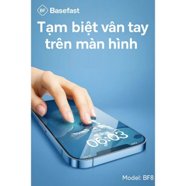 Kính cường lực iPhone Basefast tự dán khung, chống mẻ, vân tay cho iPhone 12‑17 Pro - 130k (Giá gốc 156k) 2