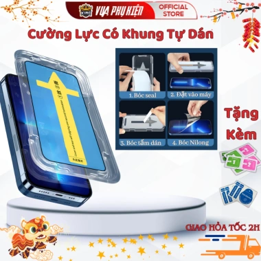 Kính cường lực iPhone cho 7plus-17Promax, tặng giấy lau, bảo vệ mạnh, giá 29.500₫