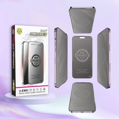Kính Cường Lực iPhone Chống Nhìn Trộm 360° - Bảo Vệ Góc cho iPhone 7‑17 Pro Max Mini Air
