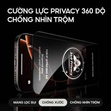 Kính cường lực iPhone chống nhìn trộm 360 độ - Tương thích 7P/8P/XS/11/12/13/14/15/16/17 Pro/Max - Giá chỉ 34.900đ 4