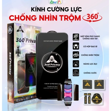 Kính cường lực iPhone chống nhìn trộm 360 độ - Tương thích 7P/8P/XS/11/12/13/14/15/16/17 Pro/Max - Giá chỉ 34.900đ 8
