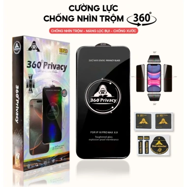 Kính cường lực iPhone chống nhìn trộm 360 độ - Tương thích 7P/8P/XS/11/12/13/14/15/16/17 Pro/Max - Giá chỉ 34.900đ 9