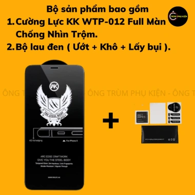 Kính Cường Lực iPhone Chống Nhìn Trộm Full Màn 4D - Giá 82.000, tương thích 6splus‑17 Pro 10