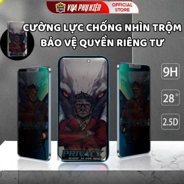 Kính cường lực iPhone chống nhìn trộm, viền mỏng, khung tự dán lấy bụi, iPhone 11‑13‑14‑15‑16 Pro Max, giá 48.000₫ 3