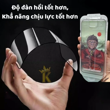 Kính cường lực iPhone chống nhìn trộm, viền mỏng, khung tự dán lấy bụi, iPhone 11‑13‑14‑15‑16 Pro Max, giá 48.000₫ 5