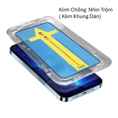 Kính Cường Lực iPhone Chống Nhìn và Trong Suốt Viền Đen - Tương Thích iPhone 12‑17 - Mua 5 Giảm còn 13.800đ/Cái 2