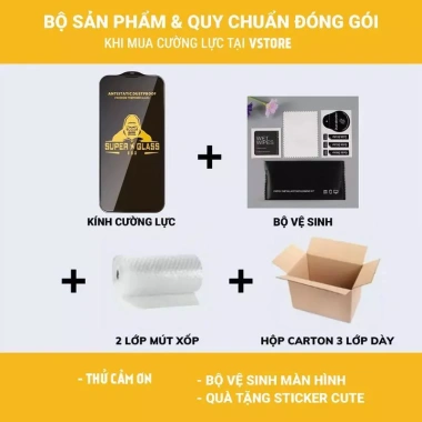 Kính cường lực iPhone chống trầy xước, viền siêu cứng chịu lực, cảm ứng mượt
