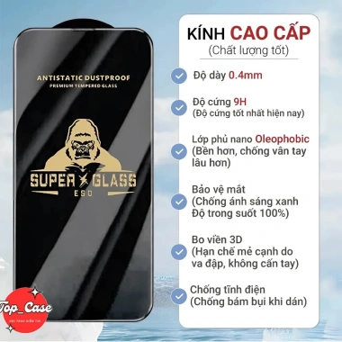Kính Cường Lực iPhone đa mẫu Full Màn Trong Suốt - Giá chỉ 25.000 VNĐ (Giảm từ 30.250)