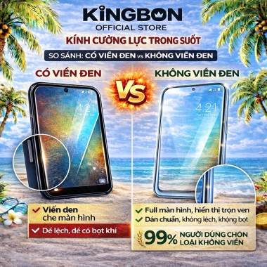 Kính Cường Lực iPhone Full Không Viền Đen Chính Hãng GOR KiNGBON Giá 119.000 giảm tới 35% 2