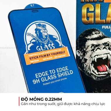 Kính Cường Lực iPhone Full Màn Chống Vỡ Viền - Giá 68.000₫ cho 8Plus, X, Xs Max, 11‑17 Pro/Plus/Max 3