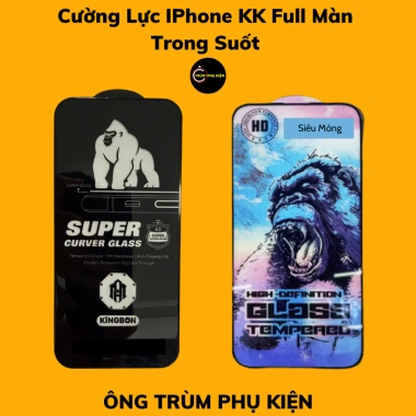 Kính Cường Lực iPhone Full Màn Đen, Chống Vân Tay, AG, KK Xanh, Vô Cực - Tương Thích 7-Xsmax-13-15-16-17 - Giá 20.250₫