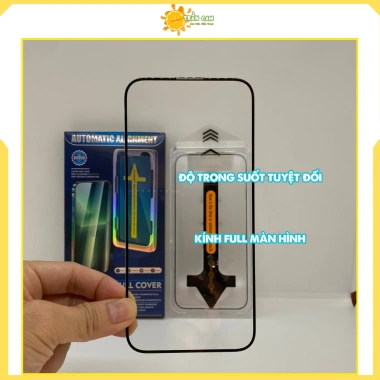 Kính Cường Lực iPhone Full Màn Hình, Khung Tự Dán Tự Rút Bụi, Trong Suốt 100%, Từ iPhone 11‑16 Pro Max – 24.999 VND