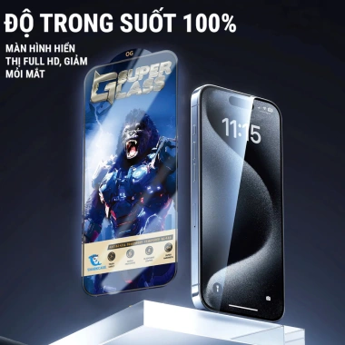 Kính Cường Lực iPhone Full Màn Trong Suốt - Giá 55.000 VND, Phù Hợp Từ iPhone 6s Đến Pro Max