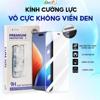 Kính Cường Lực iPhone Không Viền Siêu Trong, Che Bụi Màng Loa Giảm Giá 21.900đ 9