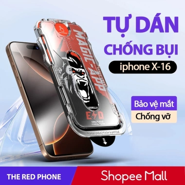 Kính Cường Lực iPhone Khung Tự Dán Chống Trầy RED PHONE GORILA Giá 71.000đ