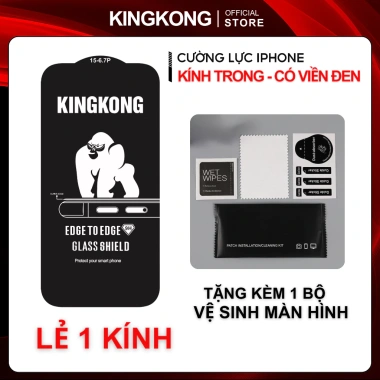 Kính Cường Lực iPhone KINGKONG Full HD - Bảo Vệ Màn Hình X, Xs, Xr, 11‑17 Pro Max, Giá chỉ 46.000₫ 9