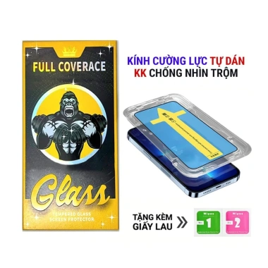 Kính Cường Lực iPhone KK Glass Tự Dán Chống Nhìn Trộm Full Màn - Giá 14.900 VND iPhone 6‑16 Pro/Max/Mini 9