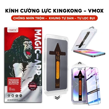 Kính Cường Lực iPhone KK VMOX Full Tự Dán, Tự Hút Bụi, Chống Nhìn Trộm cho iPhone X‑16 Pro/Max - 33.900₫
