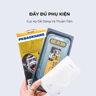 Kính Cường Lực iPhone KK WK Khung Tự Dán Ngăn Bụi Màng Loa - Giá 89.000 cho X‑17, Air, Pro, Pro Max 7