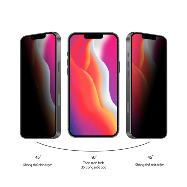 Kính cường lực iPhone PHANH CNT-01 chống nhìn trộm, hạn chế vân tay, chống xước vỡ - Giá 40.000₫