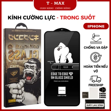 Kính cường lực iPhone phủ nano chống vân tay full màn hình Giá 25.000 cho iPhone 15/14/13/12/Pro/Pro Max