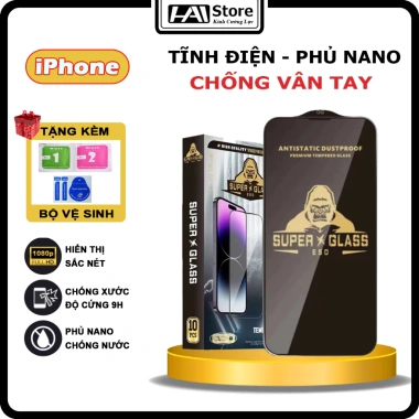 Kính Cường Lực iPhone Super Glass 6‑16 Pro Max - Bảo Vệ Toàn Diện, Giá chỉ 26.500₫