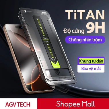 Kính Cường Lực iPhone TITAN Khung Tự Căn Keo Chống Va Đập - Giá chỉ 70.000đ