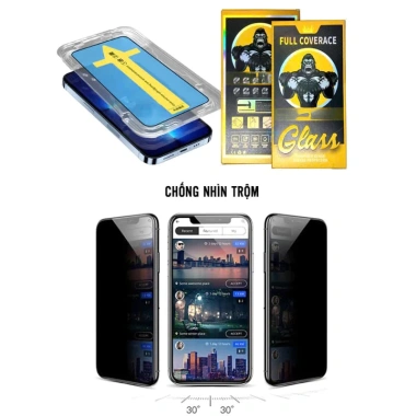 Kính cường lực iPhone tự dán, chống nhìn trộm, cho 16/15/14/13 – Giá 30.164 VND 5