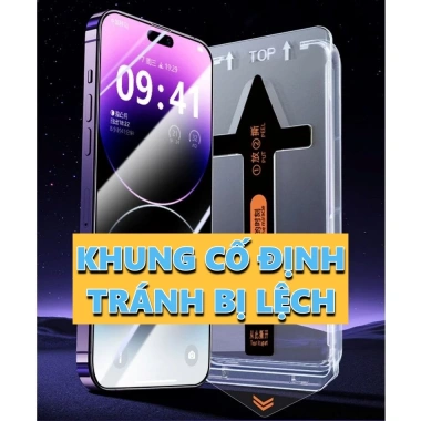 Kính cường lực iPhone X/11/12/13/14prm - khung tự dán, tự hút bụi, chống nhìn trộm, bảo vệ màng loa - chỉ 7.000đ 3
