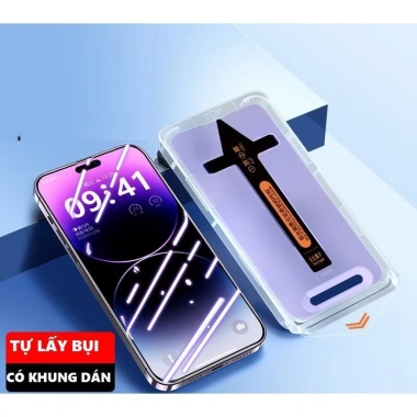 Kính cường lực iPhone X/11/12/13/14prm - khung tự dán, tự hút bụi, chống nhìn trộm, bảo vệ màng loa - chỉ 7.000đ 5