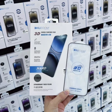 Kính Cường Lực Không Lẹm Viền KuZoom 3D Chống Nhìn Trộm iPhone 16 Pro Max/Pro - 115k