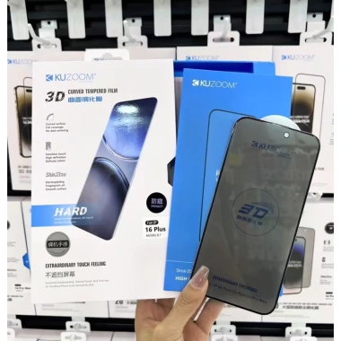 Kính Cường Lực Không Lẹm Viền KuZoom 3D Chống Nhìn Trộm iPhone 16 Pro Max/Pro - 115k 4 Kính Cường Lực Không Lẹm Viền KuZoom 3D Chống Nhìn Trộm iPhone 16 Pro Max/Pro - 115k 4