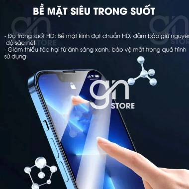 Kính cường lực không viền trong suốt iPhone 17 Pro Max, tương thích 16/15/14/13/12/11 Pro Plus Xs Xr, giá chỉ 64.900 VND