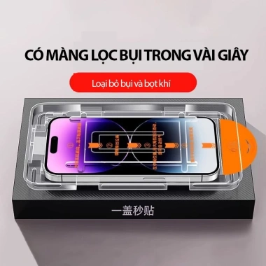 Kính cường lực khung tự dán trong suốt cho iPhone X-16, chống nhìn trộm, tự hút bụi - PHANH KTD-TITAN 44.999₫