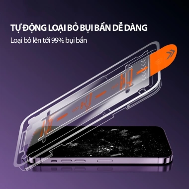Kính cường lực khung tự dán trong suốt cho iPhone X-16, chống nhìn trộm, tự hút bụi - PHANH KTD-TITAN 44.999₫