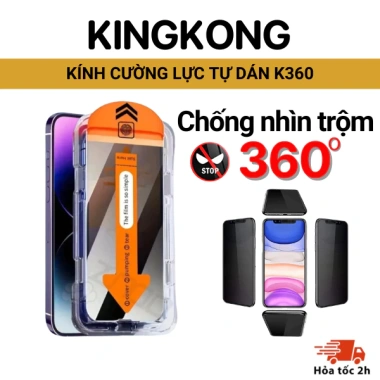 Kính cường lực KINGKONG K12 360 chống nhìn trộm, chịu lực tốt, chống xước, giá 35.000₫ 8