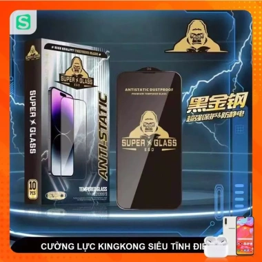 Kính cường lực KINGKONG tĩnh điện IP 12-16 PRO MAX - Bảo vệ tối đa, giá chỉ 42.000₫