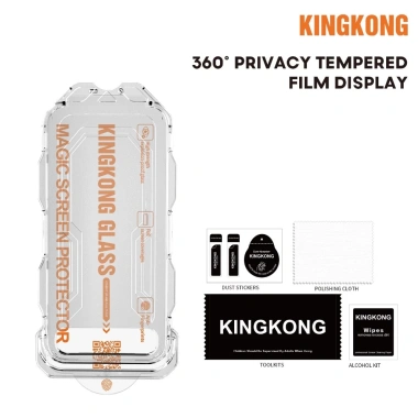 Kính cường lực KINGKONG tự dán K360 chống nhìn trộm, chống vỡ, bảo mật cho iPhone 11-16 Pro Max - 39.000₫ 2