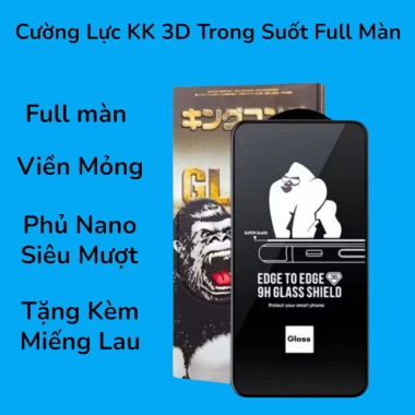 Kính Cường Lực KK 3D Full Màn iPhone 7-17 Plus Pro Promax - Bảo vệ, giá 17.900 VND