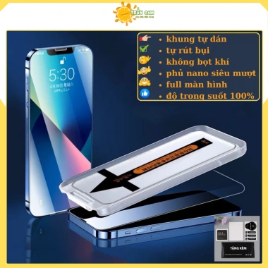 Kính cường lực Magicbox chống nhìn trộm, tự dán, tự hút bụi, che màng loa cho iPhone 6plus‑16 Pro Max – chỉ 28.000₫