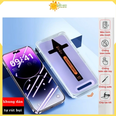 Kính cường lực Magicbox chống nhìn trộm, tự dán, tự hút bụi, che màng loa cho iPhone 6plus‑16 Pro Max – chỉ 28.000₫